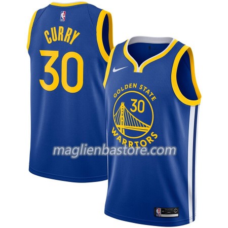 Maglia NBA Golden State Warriors Stephen Curry 30 Nike 2019-20 Icon Edition Swingman - Uomo